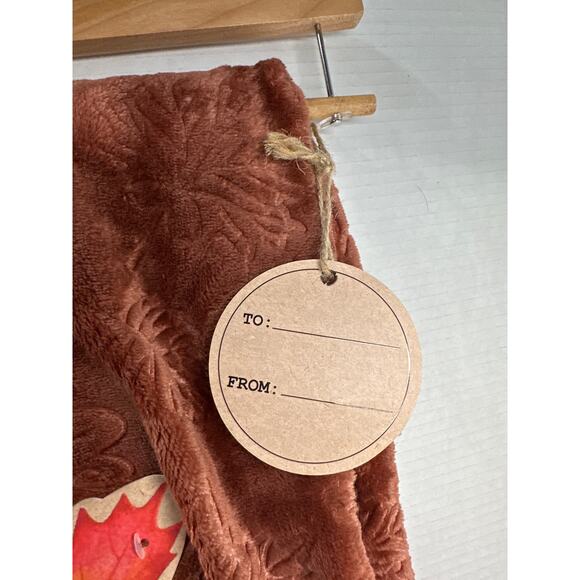 Happy Fall Yall embossed tassel throw blanket 50”x60” NWT  Very Soft on hanger - Picture 3 of 9